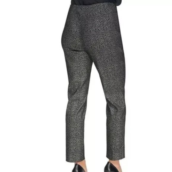 DKNY Women's Black/Silver Animal Printed Low Rise Skinny Ankle Pants Size 14 NWT - Picture 6 of 8